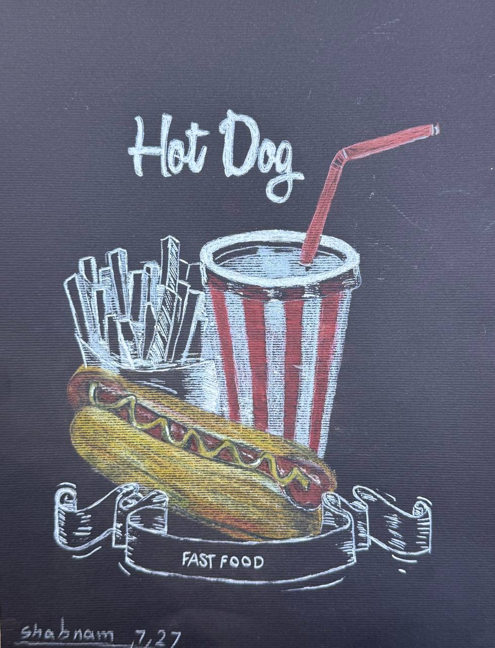 آموزش نقاشی سیاه قلم زهرا محفلی